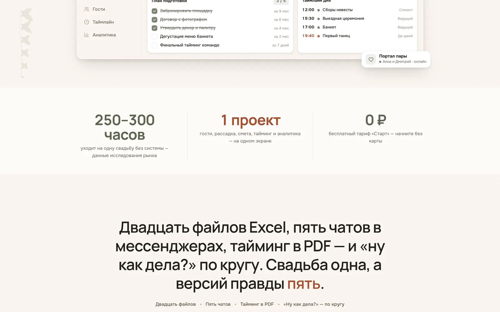 Секция сайта Marryo