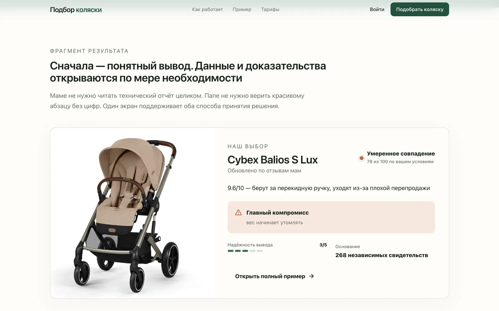 Фрагмент отчёта